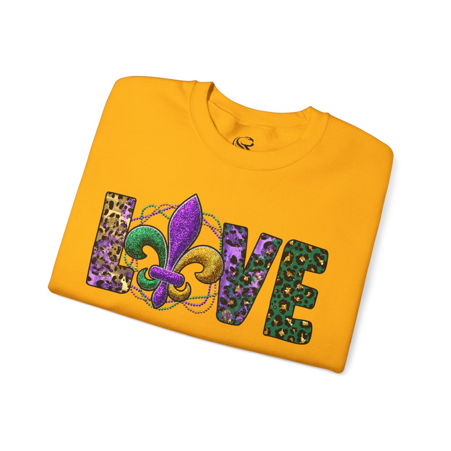 "Love Mardi Gras" Unisex Heavy Blend Crewneck Sweatshirt