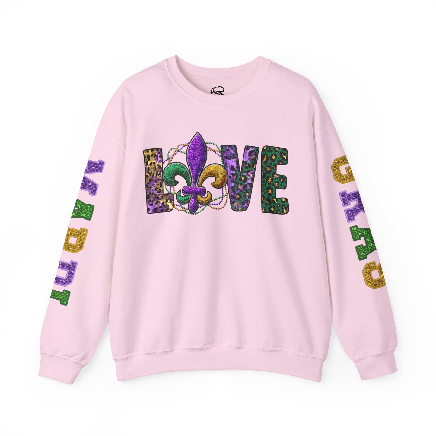"Love Mardi Gras" Unisex Heavy Blend Crewneck Sweatshirt