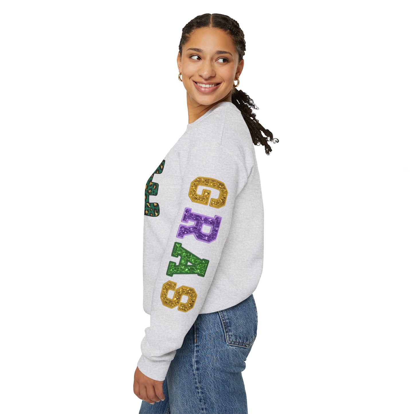 "Love Mardi Gras" Unisex Heavy Blend Crewneck Sweatshirt