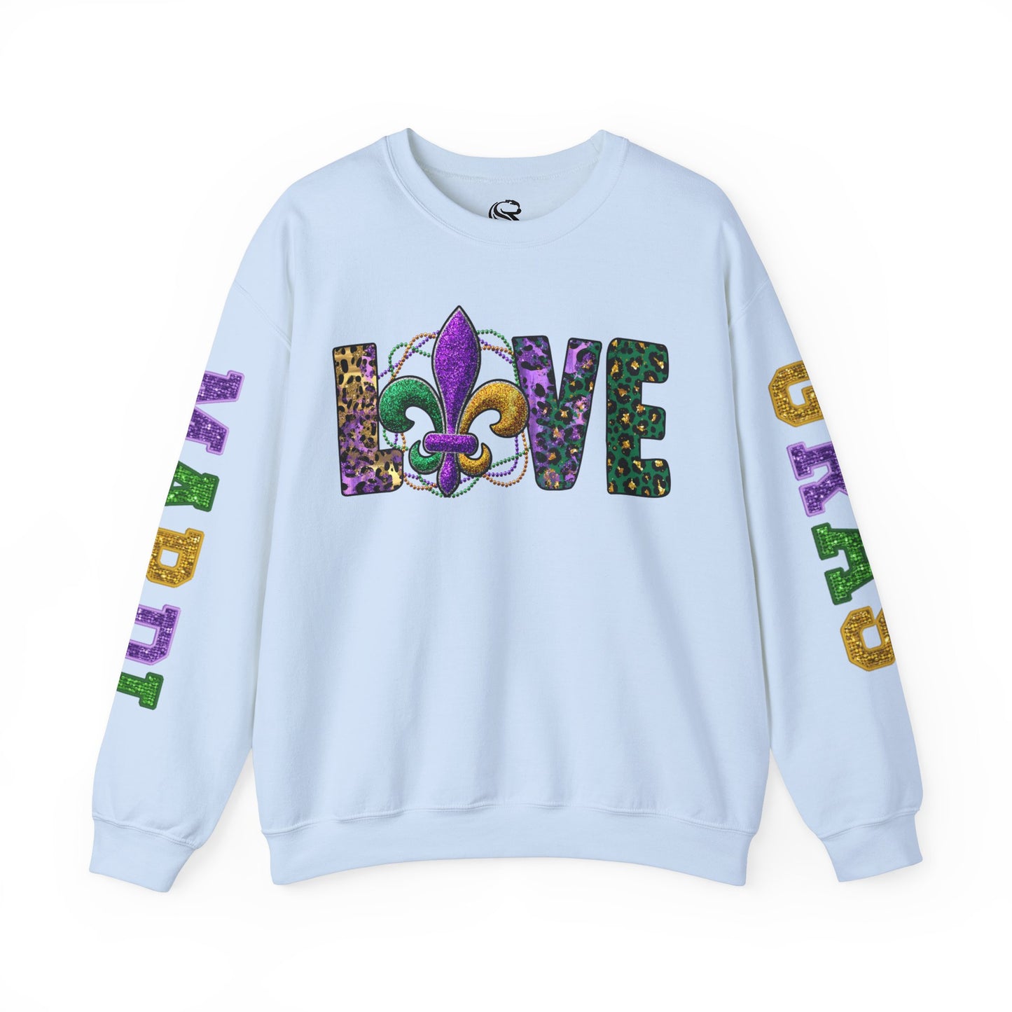 "Love Mardi Gras" Unisex Heavy Blend Crewneck Sweatshirt