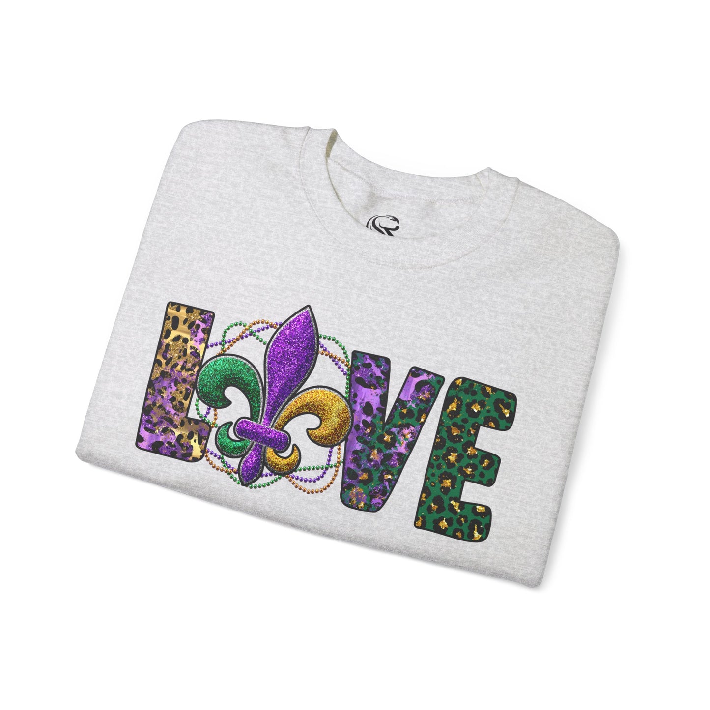 "Love Mardi Gras" Unisex Heavy Blend Crewneck Sweatshirt