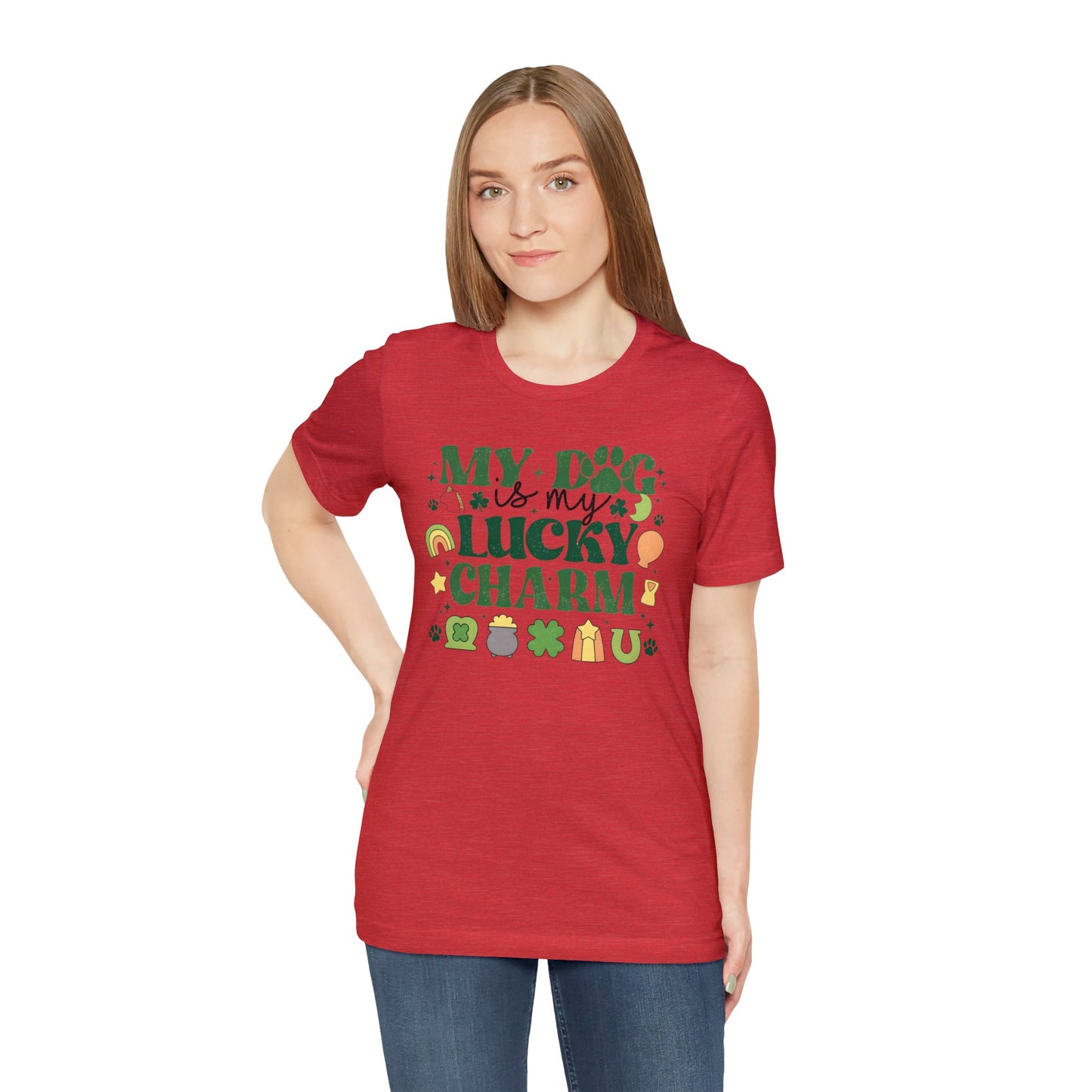 "Lucky Dog"  Unisex Jersey Short Sleeve Tee