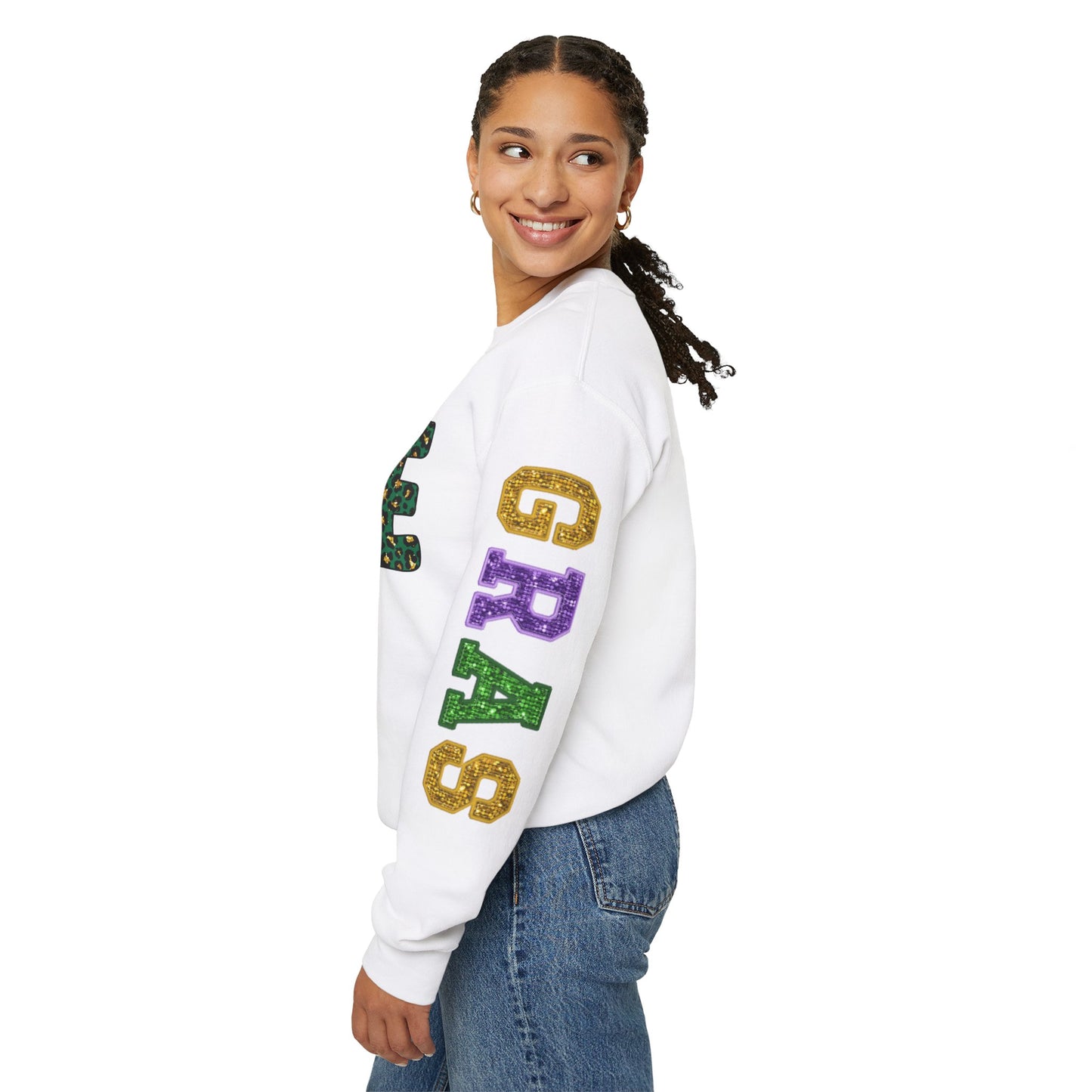 "Love Mardi Gras" Unisex Heavy Blend Crewneck Sweatshirt