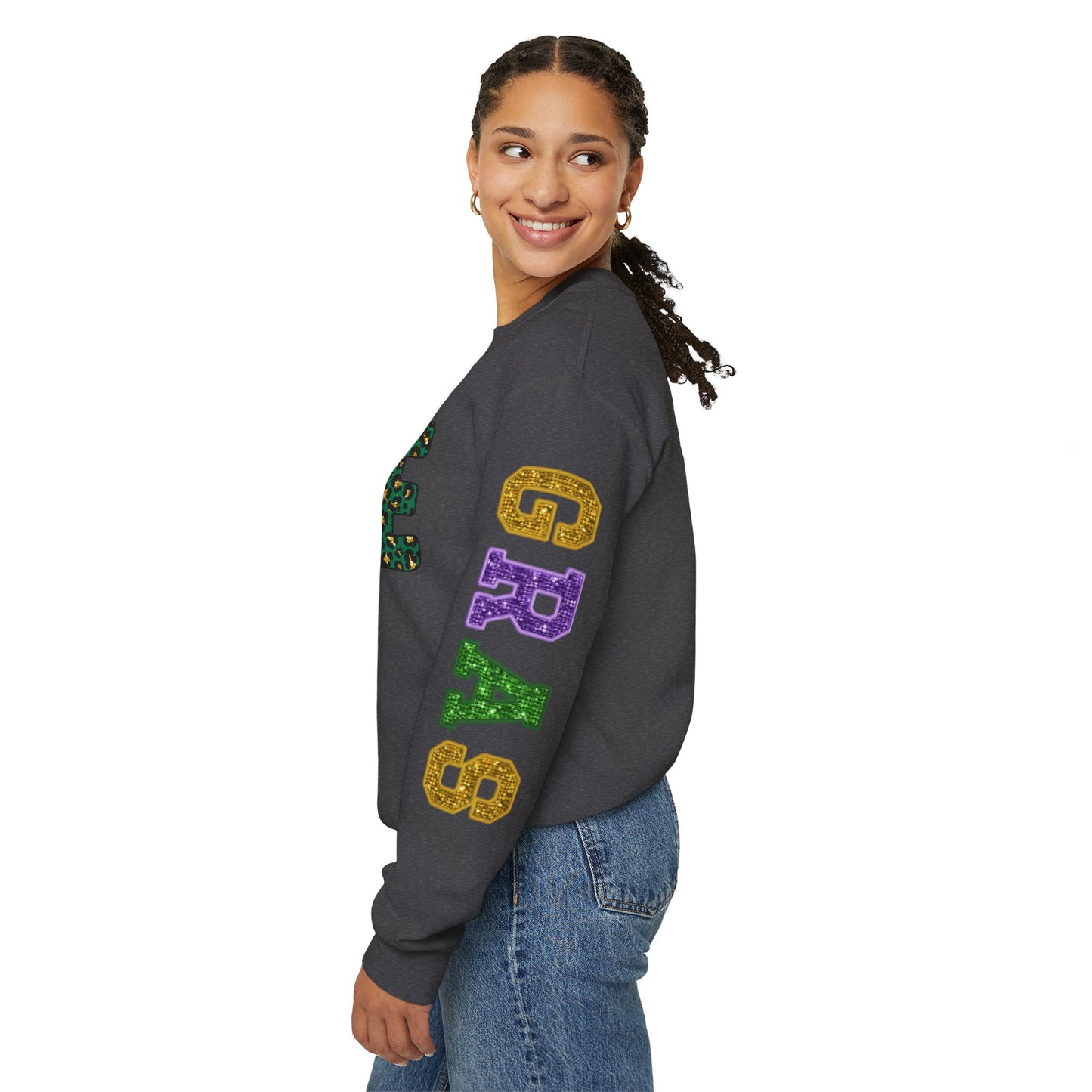 "Love Mardi Gras" Unisex Heavy Blend Crewneck Sweatshirt