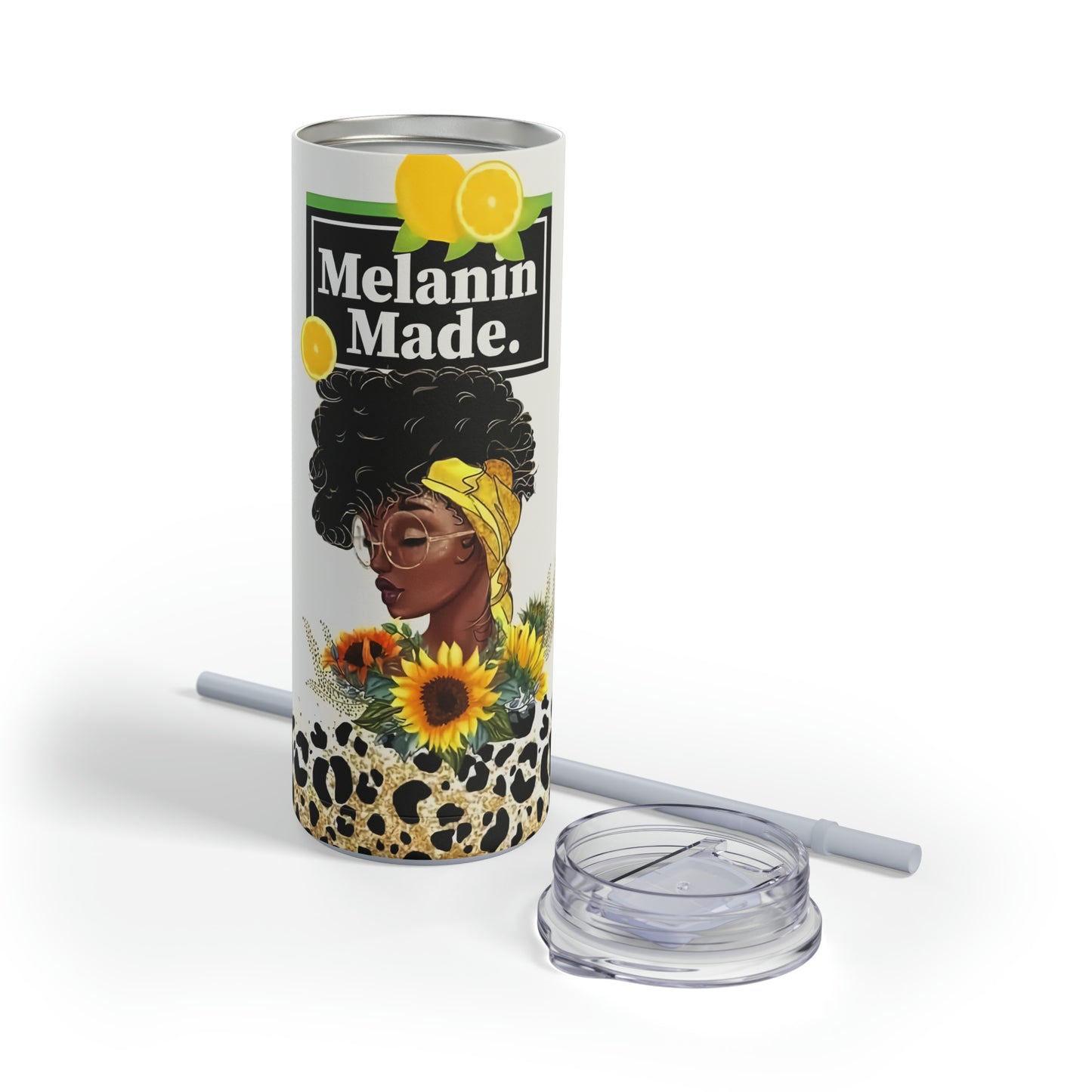 "Melanin Made" Skinny Matte Tumbler, 20oz