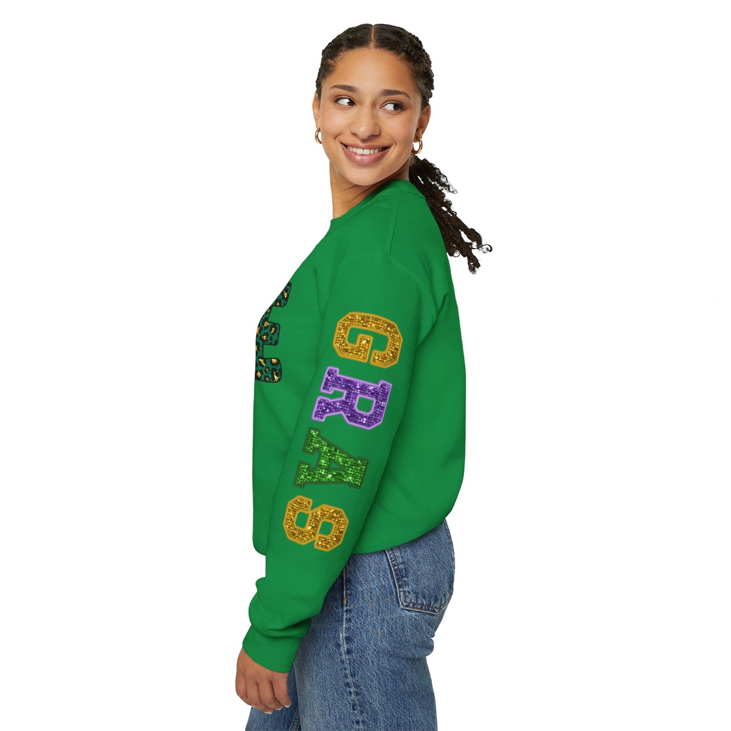 "Love Mardi Gras" Unisex Heavy Blend Crewneck Sweatshirt