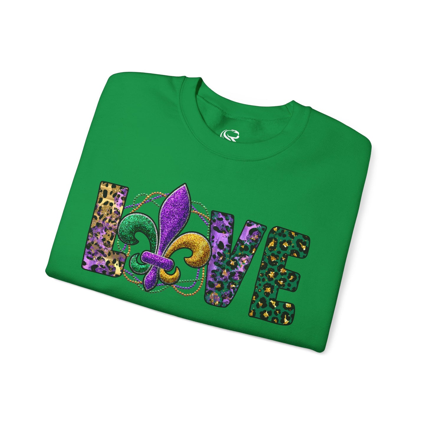 "Love Mardi Gras" Unisex Heavy Blend Crewneck Sweatshirt