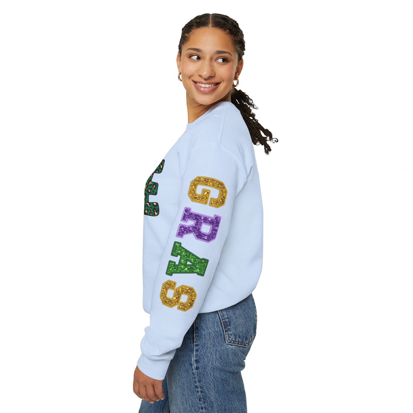 "Love Mardi Gras" Unisex Heavy Blend Crewneck Sweatshirt