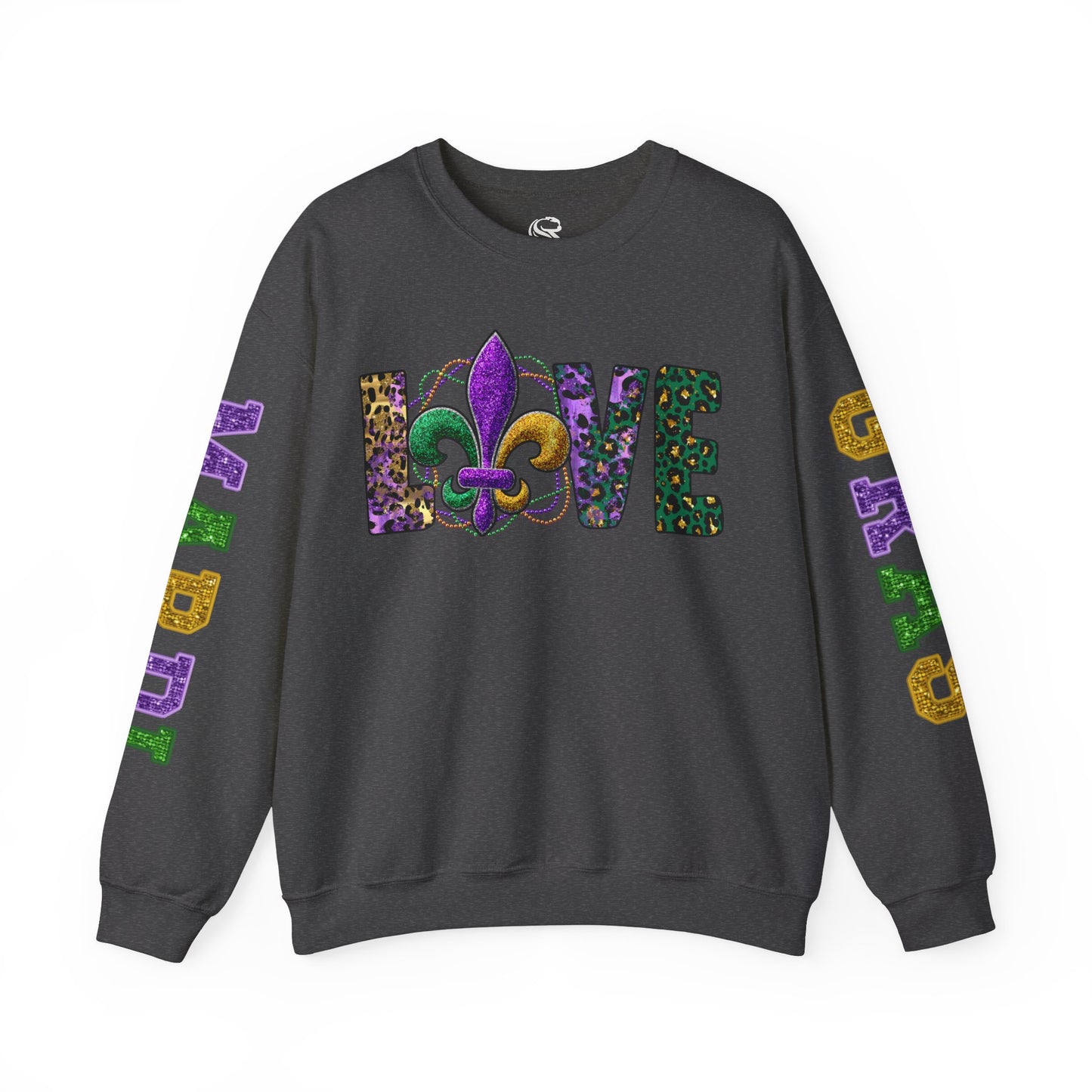 "Love Mardi Gras" Unisex Heavy Blend Crewneck Sweatshirt