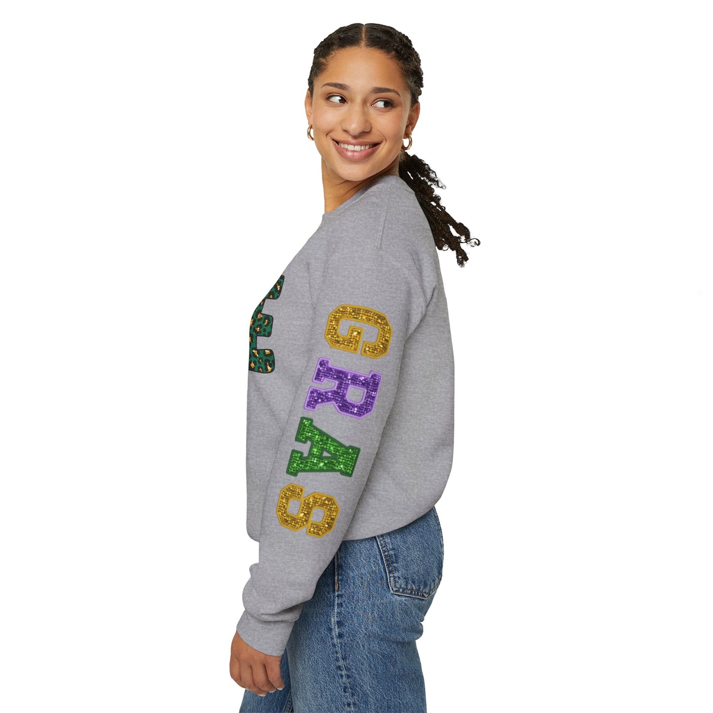 "Love Mardi Gras" Unisex Heavy Blend Crewneck Sweatshirt