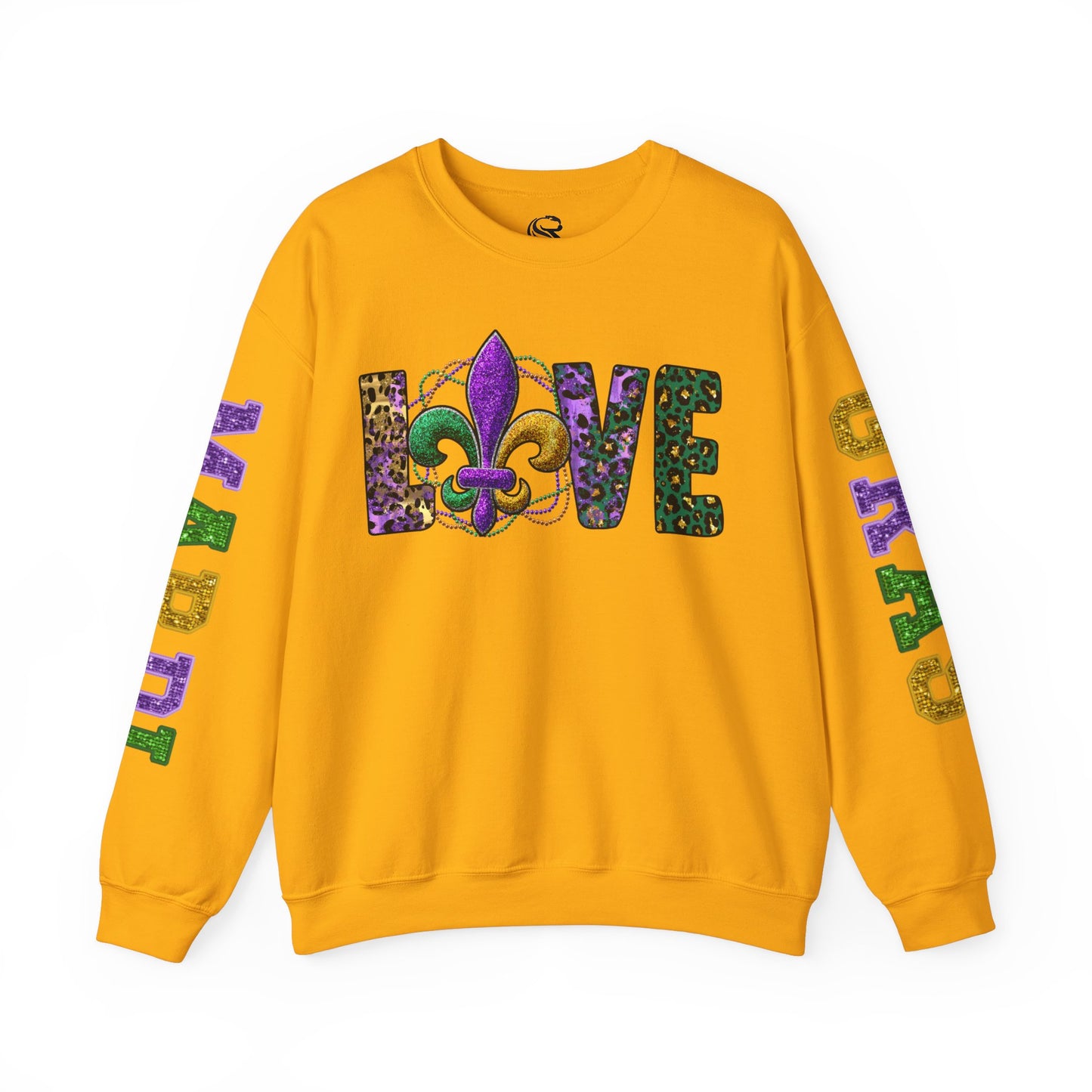 "Love Mardi Gras" Unisex Heavy Blend Crewneck Sweatshirt