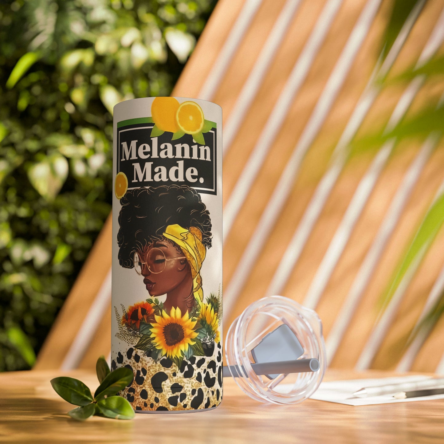 "Melanin Made" Skinny Matte Tumbler, 20oz