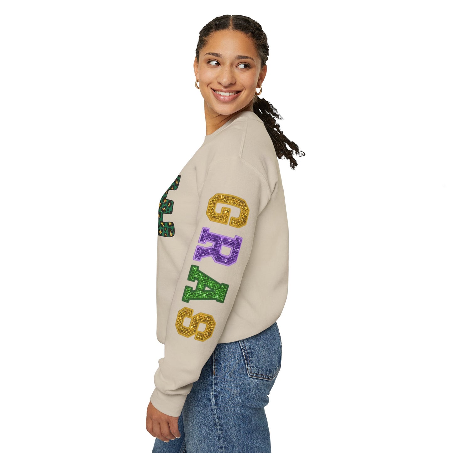"Love Mardi Gras" Unisex Heavy Blend Crewneck Sweatshirt