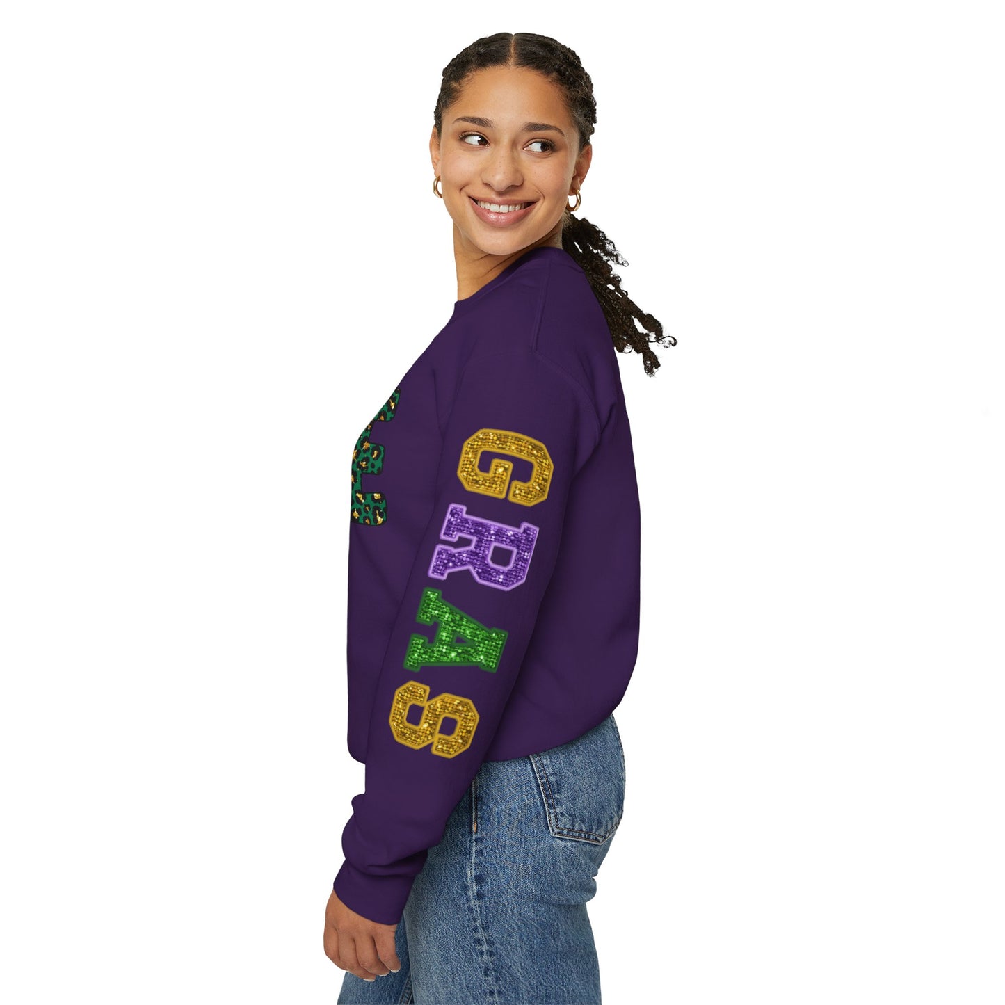 "Love Mardi Gras" Unisex Heavy Blend Crewneck Sweatshirt