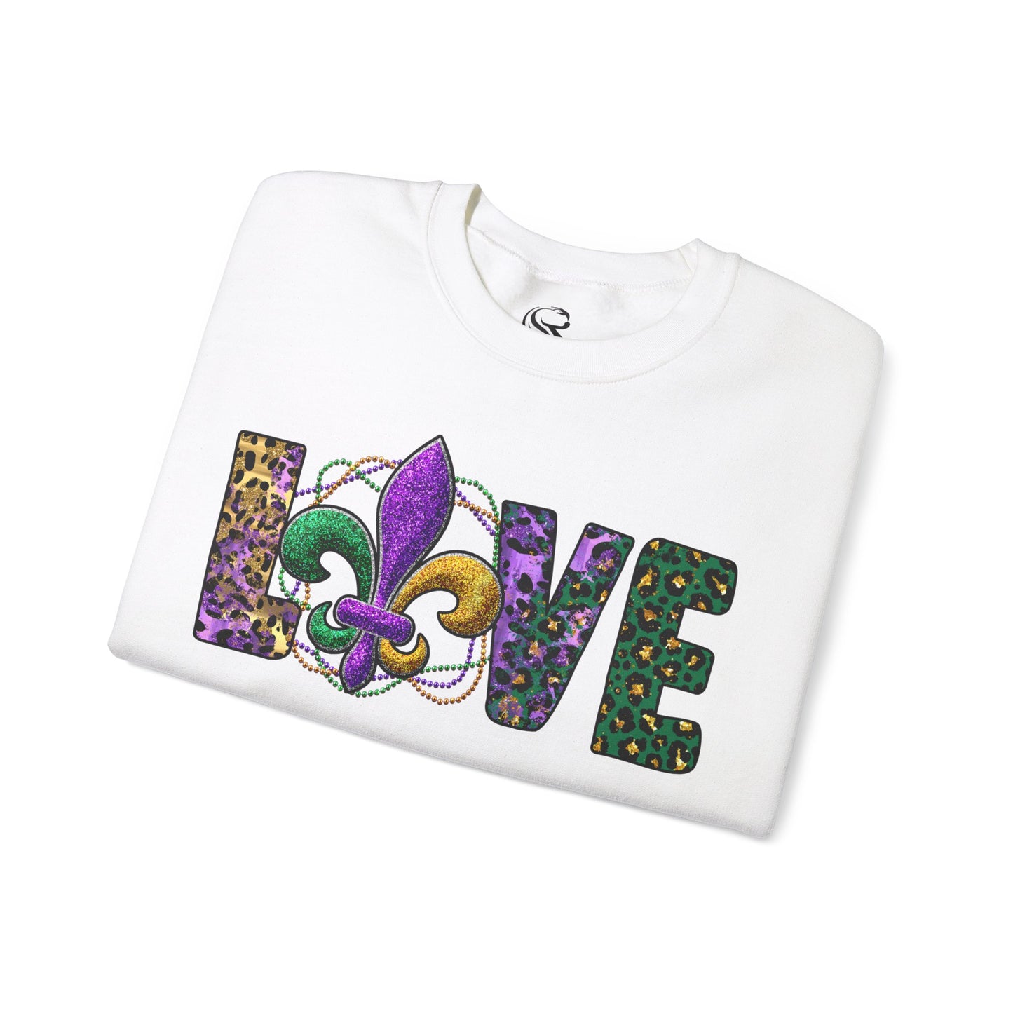 "Love Mardi Gras" Unisex Heavy Blend Crewneck Sweatshirt