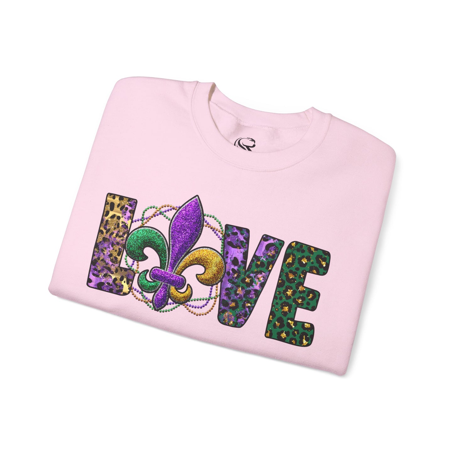 "Love Mardi Gras" Unisex Heavy Blend Crewneck Sweatshirt