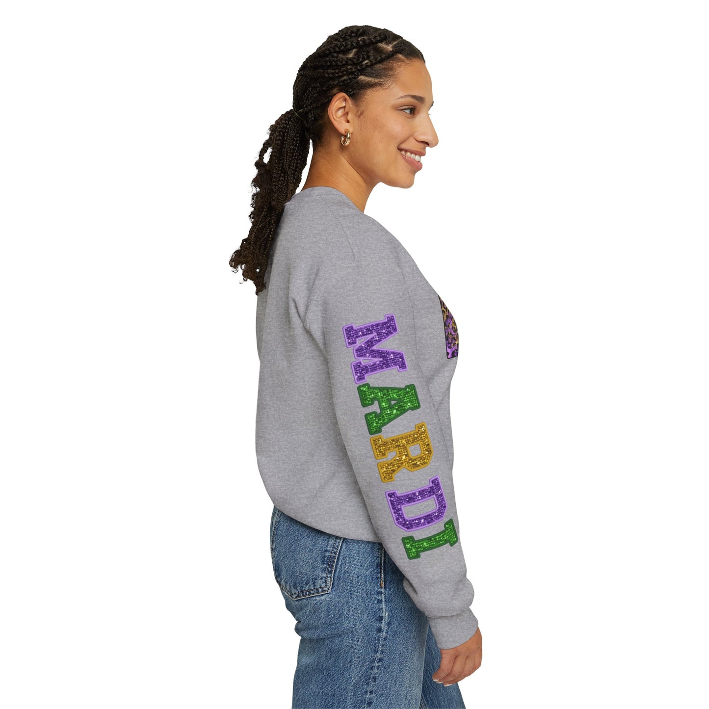 "Love Mardi Gras" Unisex Heavy Blend Crewneck Sweatshirt