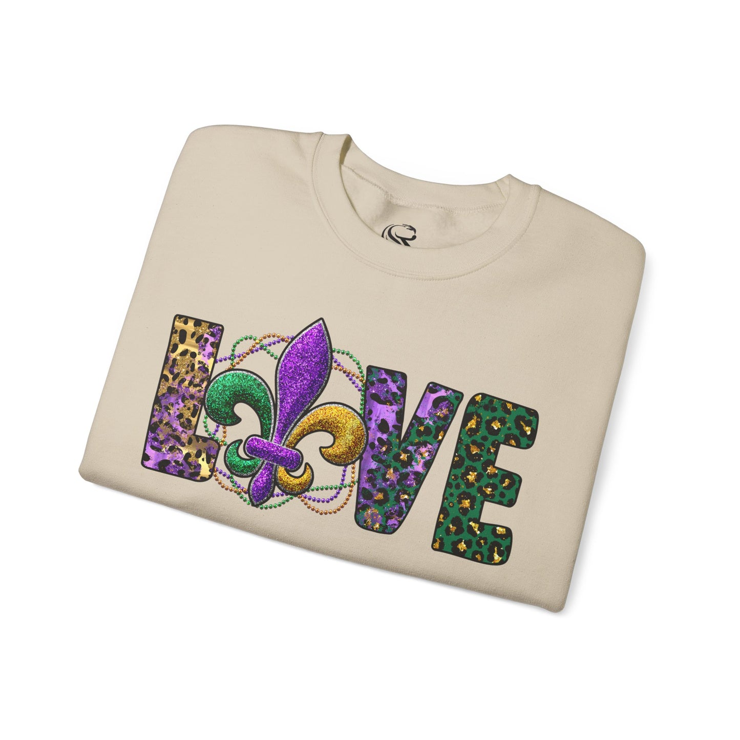 "Love Mardi Gras" Unisex Heavy Blend Crewneck Sweatshirt