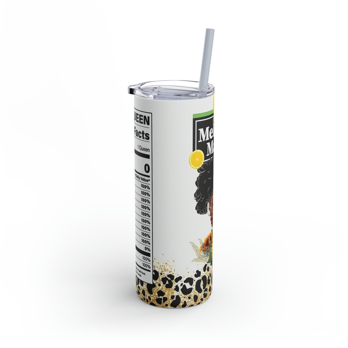 "Melanin Made" Skinny Matte Tumbler, 20oz