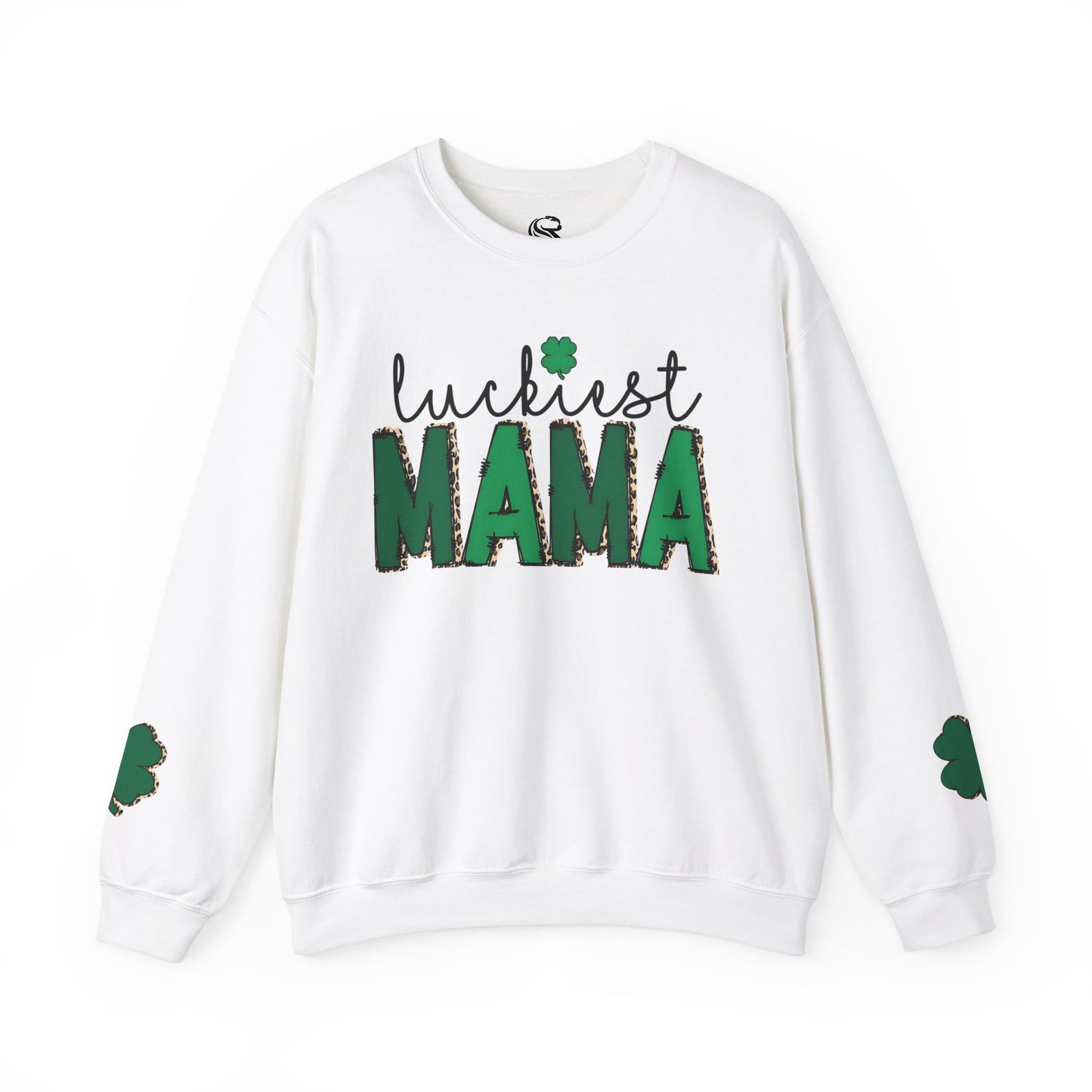 "Luckiest Mama" Heavy Blend Crewneck Sweatshirt