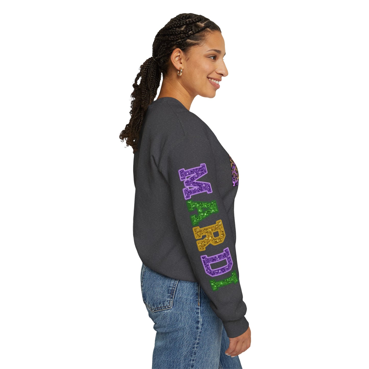 "Love Mardi Gras" Unisex Heavy Blend Crewneck Sweatshirt